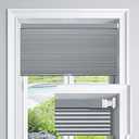LazBlinds Cordless Cellular Shades, No Tools No Drill Blackout Honeycomb Shades Pleated Blinds for Windows, 25.5'' W x 48'' H, Dark Grey