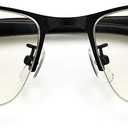Progressive Multifocal Computer Reading Glasses Half frame Presbyopic Blue Light Blocking Eyeglasses for Men (Black)