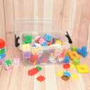 6-Pack Small Clear Storage Boxes, Plastic Bin with Lid, 5.5 Liter