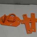 3/8" Tractor Bucket Hooks with 1/2 Tie Down D Rings(Orange), Grade 70 Forged Steel Bolt on Grab Hook 2 PCS Tow Hooks Mount with Back Plate, Compatible for Tractor Bucket RV UTV Truck, Max 15,000 lbs