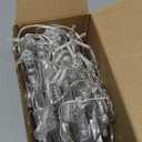 138 LED Plug in Star Curtain String Lights, 12FT 12 Clear Star Window Curtain Fairy Icicle Lights With 31V/8 Modes/Timer/Memory for Christmas Bedroom Party Indoor Outdoor Decorations-Warm White