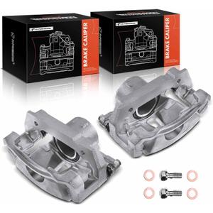 A-Premium Disc Brake Caliper Assembly with Bracket Compatible with Select Lexus Models - IS250 2006 2007 2008 2009 2010 2011 2012 2013 2014 2015 - Front Driver and Passenger Side, 2-PC Set