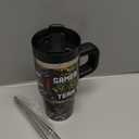 Hiboss Gamer Gifts for Boys, 14 oz Gamer Tumbler with Handle for Kids, Gaming Tumbler Presents for Him, Insulated Stainless Steel Gaming Mug Cup, Birthday Gifts for Gamers Teen Boys Men Son