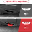 Linskip Tow Hook Covers Compatible with 2021-2024 Ford Bronco Sport & 2022-2026+ Maverick FX4 Off-Road & Tremor, Front Tow Hook Cover Rubber Sleeve Protectors for Maverick Accessories(Red)