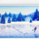 Hallmark Boxed Holiday Cards, Ice Skating (40 Cards with Envelopes)