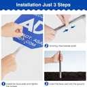 ADT Security Signs(28IN All aluminum), Metal Yard Sign with Stake,Heavy Duty Weather Resistance Sign