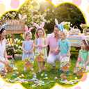 Eaasty 50 Pcs Easter Gift Bags Easter Basket Treat Bags with Handle Resealable Colorful Eggs Floral Bow Plastic Sealing Candy Pouches for Egg Hunt Holiday Party Candy Gift Wrap Supplies Decorations