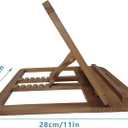 Wooden Laptop Stand for Desk & Wood - Style Laptop Stand, Foldable and Adjustable Ergonomic Notebook, Book, Phone & Tablet Stand, 6 - Gear Angle Adjustment, Cooling for 10-15.6 Inch