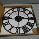 16inch/40cm Wall Clocks Battery Operated,Wall Clocks for Living Room Decor, Bedroom,Office,Bathroom,Silent,Large Wall Clock for Home and Kitchen,Farmhouse (Iron Roman Numerals, 16 inches)