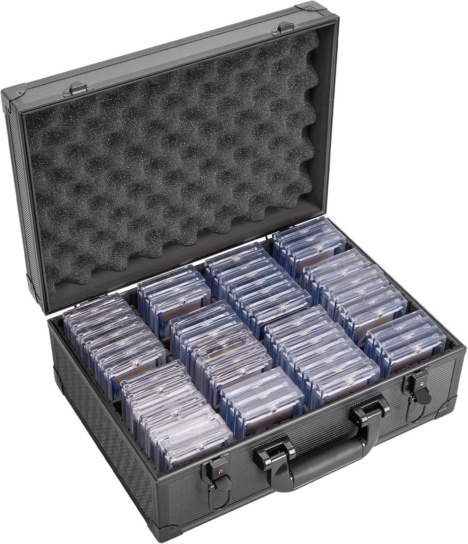 TOPLOADER 3" X 4" MAGNETIC CARDS PROTECTIVE CASE WITH DIVIDER - HARD CARDS - 15.1 X 10.6 X 5.9"
