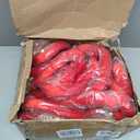 12 Pcs Velvet Stanchion Rope Bulk 5.25 ft Crowd Control Barriers Safety Velvet Rope with Gold Hooks for Graduation Party, Movie Theaters Openings Hotels Carpet, Not Include Stanchion Post(Red)