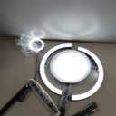 LED Floor Lamp for Living Room - Modern Standing Lamp with Reading Light, Remote Touch Control Floor Light Dimmable Mother-Daughter Tall Bedroom Lamp for Couch Office, 29W, Black