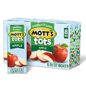 Mott's for Tots Apple, 6.75 fl oz boxes, 8 pack BB: 08 May 2028