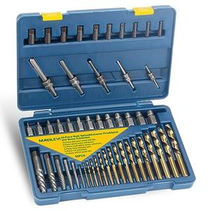 MABLEVI 52-Piece Screw Extractor Set, Broken Bolt extractors & Multi-Spline Extractors, and Drill Bits for Removing Stripped Screws, Studs, Fittings, Lugs Extraction