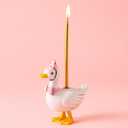 Mumufy Silly Goose Cake Candle Holders with Birthday Party Supplies Mini Cute Cake Topper Stand Candlestick for Kids Baby Shower Party Celebration, 3.15 Inch(Goose)