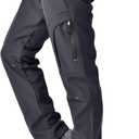 Toomett Men's hiking Snow Pants Skiing Winter Insulated Fleece lined Outdoor Water Repellent camping,walking,fishing (32, Grey)