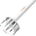 Onlyfire 4 Inch Pork Puller, Upgraded Ultra-Sharp Stainless Steel Meat Fork Meat Shredder Used with Standard Hand Drill for Beef, Chicken, Potato Masher and Tamale Meat