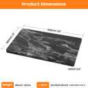 Natural Black Marble Pastry and Cutting Board, 12x20x0.7 Inch, Heavy for Dough Chocolate, Pack of 1