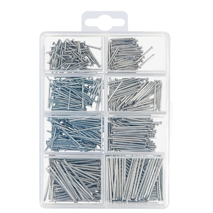 KURUI 700PCs Nails Assortment Kit, Hanging Wall Art Decor, Picture Frame, 350 Roofing/Wall Nails & 350 Finishing Nail