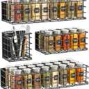 Ofiray-home Magnetic Fridge Shelf, 4-Pack Metal Strong Magnet Rack, Space Saving Spice Organizer, Utensil Holder, Fruit Potato Onion Storage Bins, Black Refrigerator Organizers and Storage