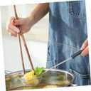 Hemoton Stainless Steel Hot Pot Spoon 11.4 Inch Fine Mesh Spider Strainer with Handle for Cooking Noodles Dumplings Frying Kitchen Colander