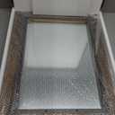 YOSHOOT Rustic Wooden Framed Wall Mirror, Natural Wood and Iron Bathroom Vanity Mirror for Farmhouse Decor, Vertical or Horizontal Hanging (32"L x 24"W, Brown)