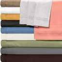 Superior 100% Egyptian Cotton 1500 Thread Count Oversized King Pillowcase Set Solid, Black