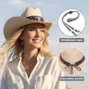Barelove Cowboy Hat Cowgirl Hat - Preppy Sparkly Cowboy Hats for Women Bachelorette Birthday Disco Party Halloween