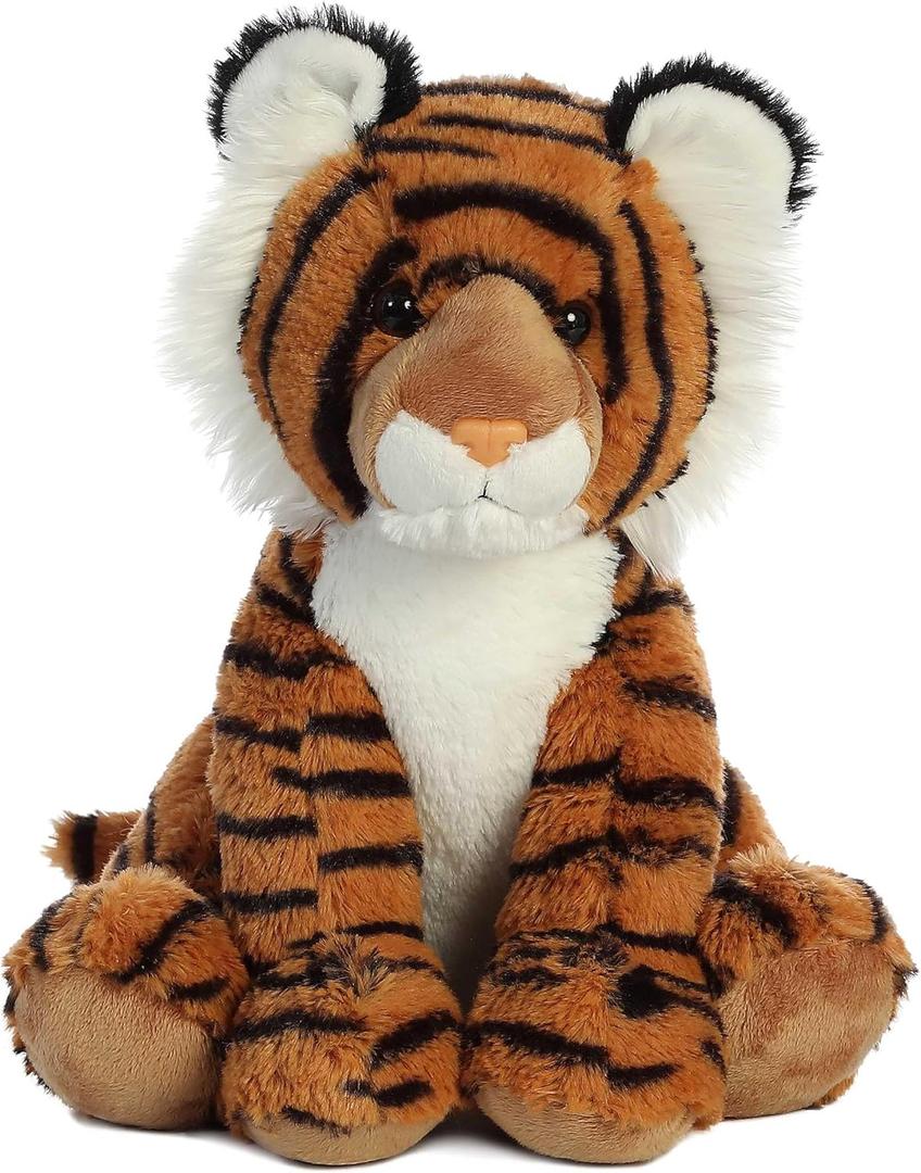 Aurora Cuddly Bengal Tiger Stuffed Animal - Cozy Comfort - Endless Snuggles - Brown 14 Inches