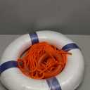20/28 inch Foam Life Preserver Ring with 98.4 ft Floating Lifesaving Rope, Throwable Flotation Device, for Boat Safety Equipment