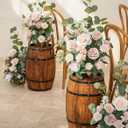 Yaomiao Set of 24 5'' White Ceramic Bud Vase Bulk Boho Rustic Small Flower Vase for Centerpieces for DIY Wedding Home Dining Table Decoration,12 Styles