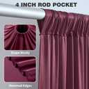 10ftx15ft Burgundy Backdrop Curtains for Parties, Wrinkle Free Polyester Burgundy Photo Backdrop Drapes 2 Panels 15 ft Long Back Drop Cloth for Wedding Birthday Photography Background Party