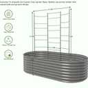 Anleolife 5.2x6ft Galvanized Vertical Panel Trellis, Raised Beds and Vines | Heavy-Duty Metal Panel with Crossbars, Bed-Mount or Ground Install, Rigid Crossbars Support Tomatoes, Peas, Beans And Vines