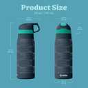 Ottle Cove Cruiser Stainless Steel Water Bottle - 24 oz Insulated Flask with Leak Proof Lid BPA-Free - Reusable Gym Water Bottle for Travel, Camping & Sports - Halftone Flow