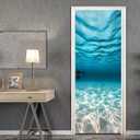 3D Door Stickers, Peel and Stick Wallpaper,Self-Adhesive Mural PVC Waterproof Wall Poster for Home Decor 30.3" W x 78.7" H