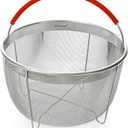 Original Salbree Steamer Basket for 8 qt quart Instant Pot Accessories, Stainless Steel Strainer and Insert fits IP Insta Pots, Instapot, Other Pressure Cookers, with Silicone Handle 