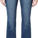 WallFlower Women's Fearless Curvy Super High-Rise Denim 27" Bootcut Ankle Insta Vintage Juniors Jeans (Blue)