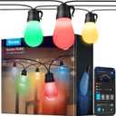 Govee Smart Outdoor String Lights H7029, 24ft RGBIC Outdoor Lights with 8 Dimmable LED Bulbs, IP65 Waterproof, Color Changing Warm White Lights with 47 Scene Modes for Patio, Backyard, App Control