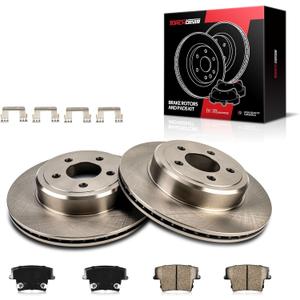 Torchbeam 12.59 inch (320mm) Rear Brake kit|Brake Pads and Rotors Kit Compatible with 2006-2020 Dodge Charger 3.5/3.6/5.7L,2009-2020 Challenger 5.7L,Disc Brake Rotors+Ceramic Pads Kit,6pcs,53024 D1057