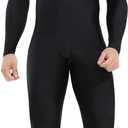 speerise Mens Spandex Bodysuit Long Sleeve Unitard Zipper Dance Leotard Bodysuit for Men Costume (Black), XL