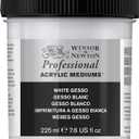 Winsor & Newton Professional Acrylic Medium, White Gesso, 225ml (7.6-oz)