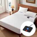 Westinghouse Cal King Size Heated Mattress Pad, Luxury Quilted Electric Bed Warmer with10 Heat Settings Dual Control & 1-12 Hours Auto Off, Fit Up to 17" Deep Pocket, Machine Washable, 72x84 Inch