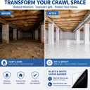 10 Mil Crawl Space Vapor Barrier 10 ft x 100 ft (1000 sq.ft) with 2 in x 65 ft Sealing Tape, Black & White Plastic Sheeting for Crawlspace Encapsulation, Heavy Duty Moisture Barrier for Ground Cover