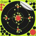 Splatterburst Targets -12 inch Stick & Splatter Self Adhesive Shooting Targets - Gun - Rifle - Pistol - Airsoft - BB Gun - Pellet Gun - Air Rifle - Made in USA (50 pack)