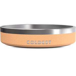 Coldest Dog Bowl - Anti Rust Metal, Non Slip, 3 Layers Insulated Stainless Steel Dog Bowls - Spill Proof & Heavy Duty - Water Bowl for Dogs, Cats & Pets, Dish Washer Safe (21 oz, Sahara Tan)