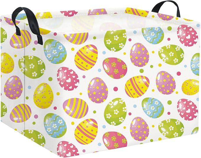 HIYAGON Rectangular Storage Basket,Fabric Collapsible Toys Storage Bin Organizer,Storage Boxes for Books,Shelves,Closet 3Pack