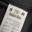 surlim Padded Football Shirt Padded Compression Shirt Football Rib Protectors Undershirt Padded for Rugby Lacrosse Baseball (2X-Large, Black)