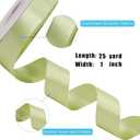 2 x LaRibbons 1 Inch 25 Yard Double Faced Satin Ribbon, Lime Green Satin Craft Fabric Ribbon for Gift Wrapping Floral Bouquets Wedding Party Decoration