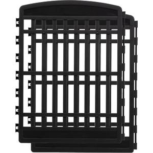 IRIS USA 34" 2-Panel Add-On Panels, Pet Dog Puppy Playpen, Foldable, Customizable, Black