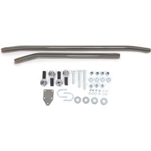Kojem Crossover Steering Kit Compatible with 1984-2006 Jeep Cherokee XJ/Grand Cherokee ZJ/Comanche MJ/Wrangler TJ/LJ w/Steering Stabilizer Bracket Steel Natural Color Replacement for J0048827